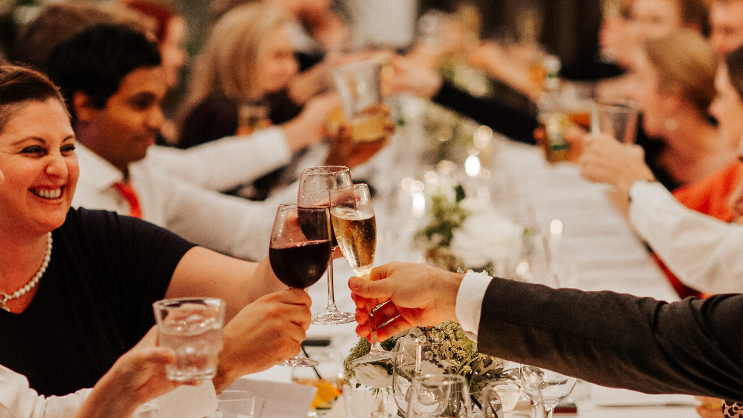 Guests celebrating at a private party in Brisbane CBD at The Transcontinental Hotel
