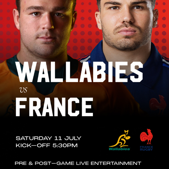 Wallabies v France at Transcontinental Hotel in Brisbane CBD
