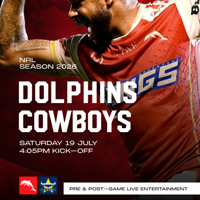 Dolphins v Cowboys game day at Transcontinental Hotel in Brisbane CBD