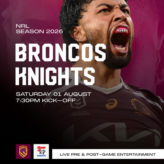 Brisbane Broncos v Newcastle Knights game day at Transcontinental Hotel in Brisbane CBD